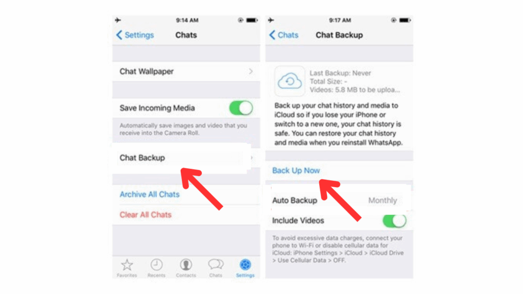 Cara Backup Chat WhatsApp di iPhone secara Manual