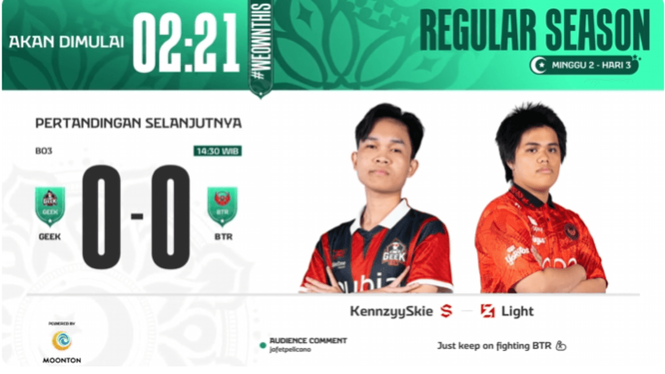 Hasil BTR vs Geek Fam MPL ID S15 Minggu 16 Maret 2025