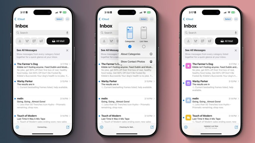 Update Apple Mail di iOS 18.5